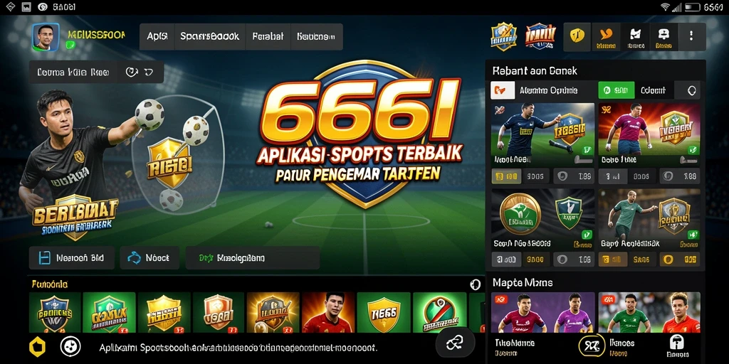 Tampilan gameplay Sportsbook yang menarik dalam aplikasi 666I.