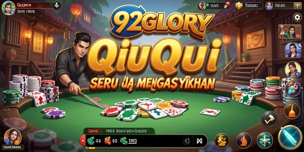 Tampilan gameplay QiuQiu yang seru di 92GLORY.