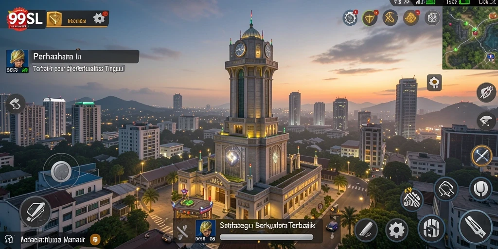 Tampilan gameplay menara pertahanan yang epik dan mendebarkan di 99SL.
