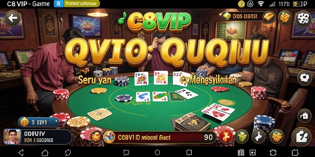 Tampilan gameplay menarik dari C8VIP game QiuQiu.