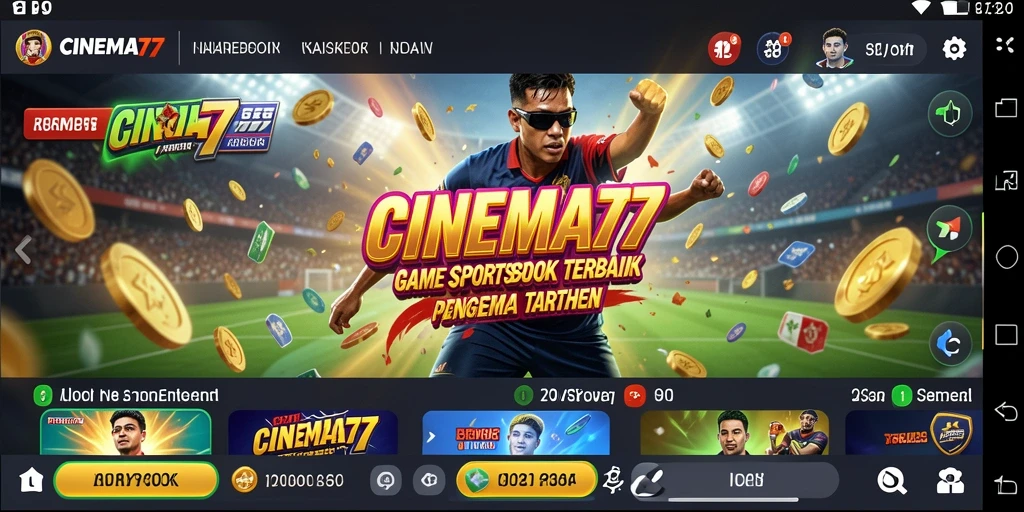Screenshot utama CINEMA77 menampilkan pengalaman taruhan yang mendebarkan.