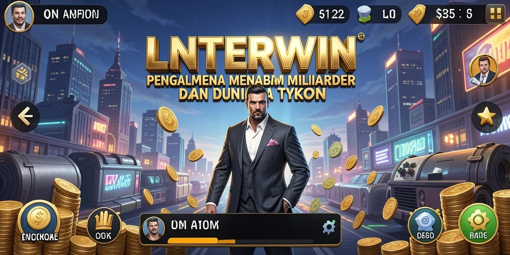 Gameplay LNTERWIN menampilkan skenario bisnis yang menarik.