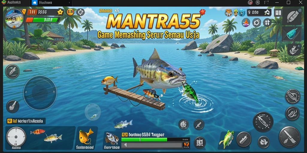 Gameplay seru memancing dengan berbagai jenis ikan.