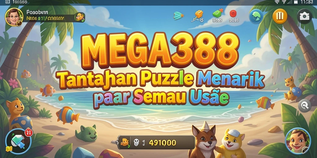 Screenshot MEGA388 menampilkan gameplay Puzzle yang seru dan menantang.