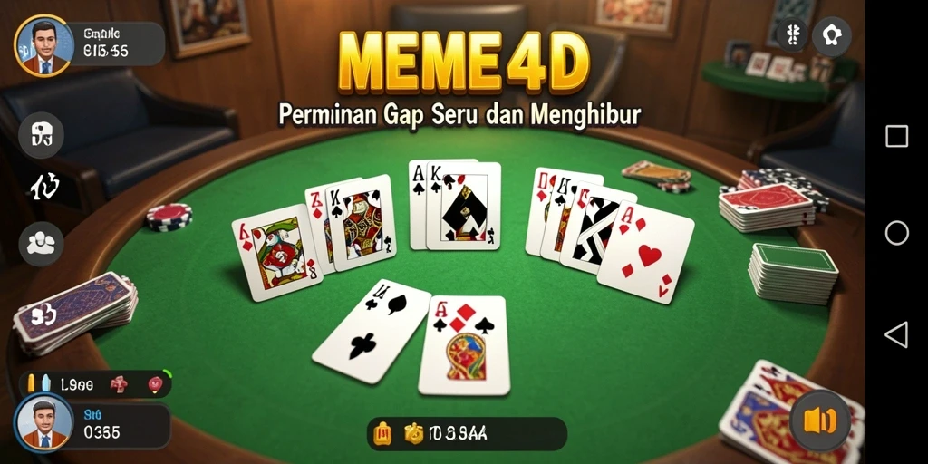 Gameplay seru Gaple di MEME4D dengan interaksi pemain yang menyenangkan.