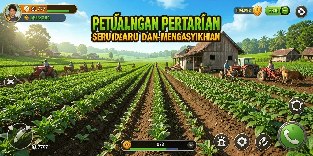 Screenshot gameplay SL777 menampilkan aktivitas bertani yang seru.