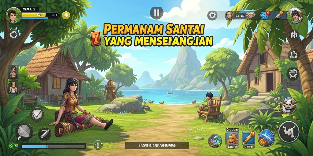 Tampilan gameplay XE77 yang penuh warna dan menarik.